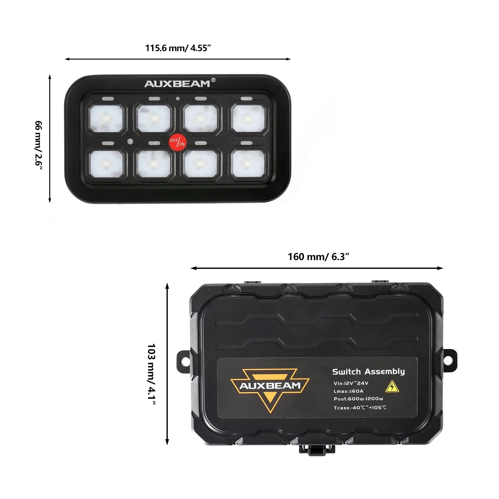 AUX BEAM オークスビーム】8ギャング スイッチパネル AR-800(正規輸入 AUX BEAM オークスビーム】8ギャング スイッチパネル AR-800(正規輸入