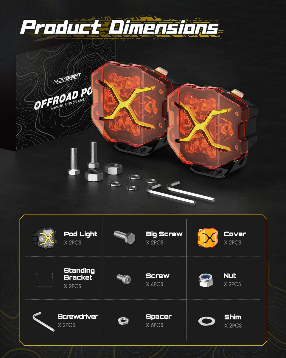 NOVSIGHT】ROCK Series X 4inch LED LIGHT SYSTEM (ノブサイト ロッ NOVSIGHT】ROCK Series X 4inch LED LIGHT SYSTEM (ノブサイト ロッ