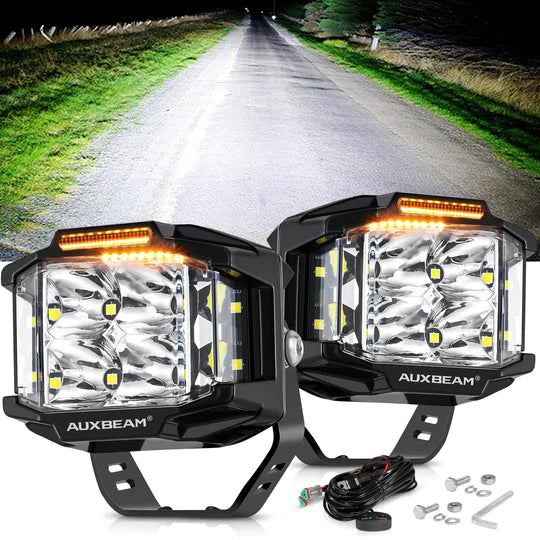 AUX BEAM オークスビーム】4インチ 92W LEDワークライト （正規輸入品